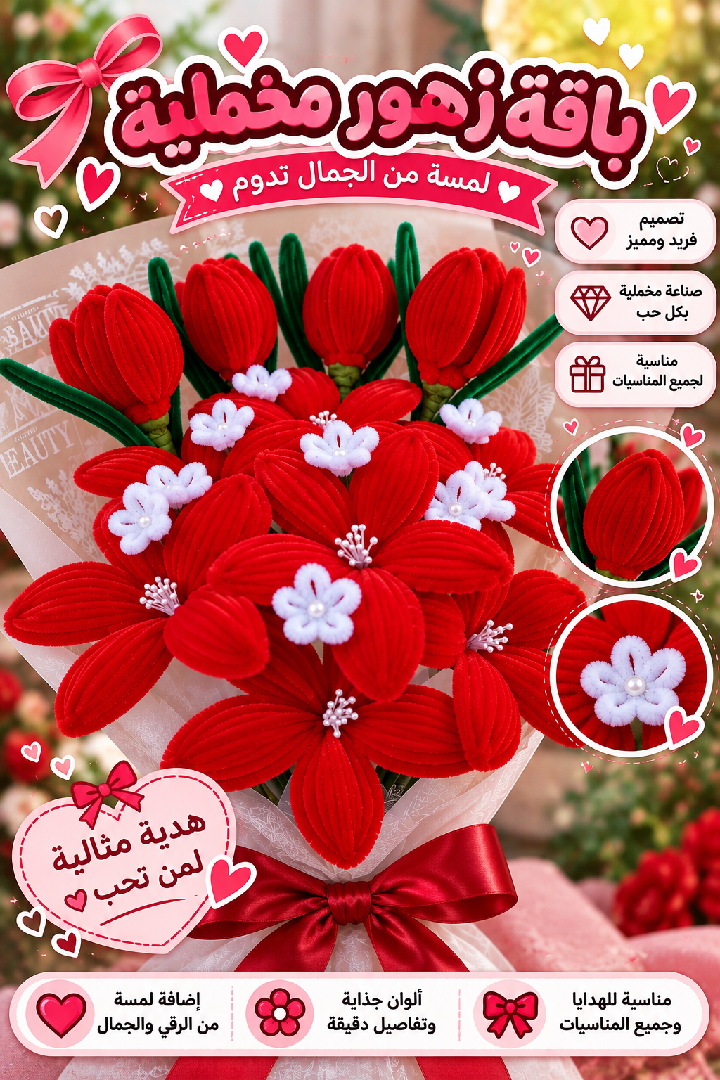 🌹 باقة زهور بلمسة حب❤️